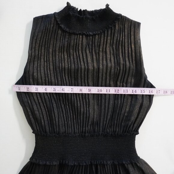 Nanette Lepore Pleated Dress Smocked Neck and Waist Size 4 - Picture 6 of 16